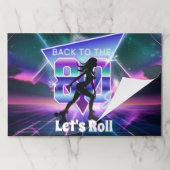 Vaporwaveローラスケート誕生日パーティー ペーパーパッド (折り畳み)