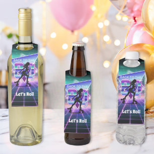 Vaporwaveローラスケート誕生日パーティー ボトルネックタグ