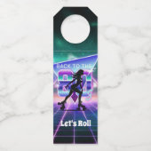 Vaporwaveローラスケート誕生日パーティー ボトルネックタグ (正面)
