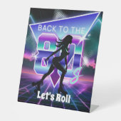 Vaporwaveローラスケート誕生日パーティー 台座サイン (正面)