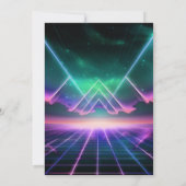 Vaporwaveローラスケート誕生日パーティー 招待状 (裏面)