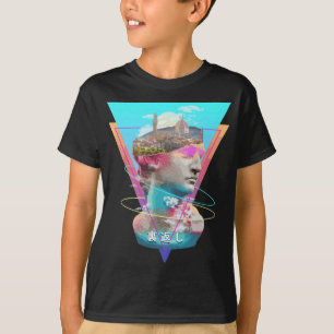 Vaporwave像デイヴィッドバスト&フィレンツェItaly Lands Tシャツ