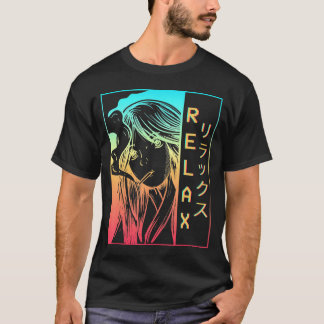 Vaporwave美学アニメガールサッ日本のドリラックス Tシャツ