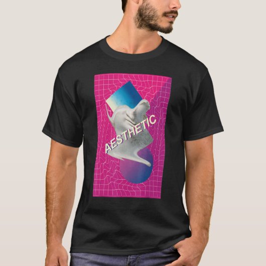 Vaporwave美的レトロ80s合成波逆波 Tシャツ (正面)