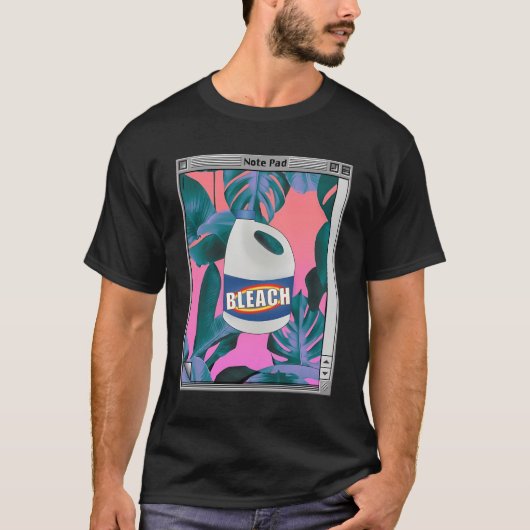 Vaporwave美的漂白長袖シャツ Tシャツ (正面)