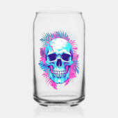 Vaporwave風フラワースカル ガラス缶 (裏面)