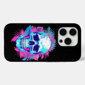 Vaporwave風フラワースカル Case-Mate iPhoneケース (裏面 (横))