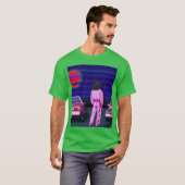 Vaporwave カー Synthwave 女子 友達 フレンズ Tシャツ (正面フル)