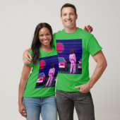 Vaporwave カー Synthwave 女子 友達 フレンズ Tシャツ (ユニセックス)