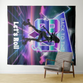 Vaporwave ローラー スケート バースデー パーティー タペストリー (インサイチュ(横))