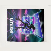 Vaporwave ローラー スケート バースデー パーティー タペストリー (正面(横))