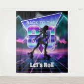Vaporwave ローラー スケート バースデー パーティー タペストリー (正面)