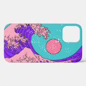 Vaporwave 素晴らし Wave:様式化された海アート Case-Mate iPhoneケース (裏面 (横))