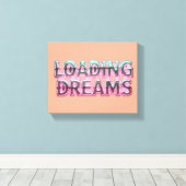 Vaporwave Aesthetics with Glitch Effect and Neon  キャンバスプリント (インサイチュ (ウッドフロア))