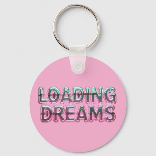 Vaporwave Aesthetics with Glitch Effect and Neon  キーホルダー (裏面)