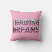 Vaporwave Aesthetics with Glitch Effect and Neon クッション (正面)