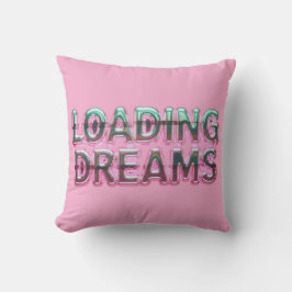 Vaporwave Aesthetics with Glitch Effect and Neon クッション