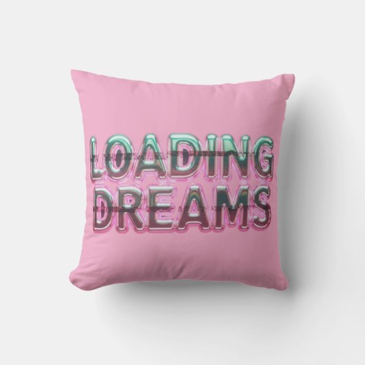 Vaporwave Aesthetics with Glitch Effect and Neon  クッション (正面)