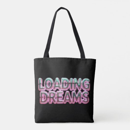 Vaporwave Aesthetics with Glitch Effect and Neon トートバッグ (裏面)