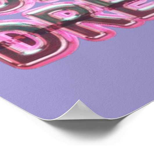 Vaporwave Aesthetics with Glitch Effect and Neon  ポスター (角)