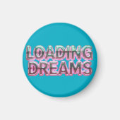 Vaporwave Aesthetics with Glitch Effect and Neon  マグネット (正面)