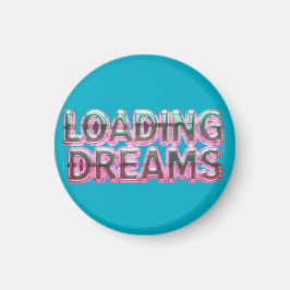 Vaporwave Aesthetics with Glitch Effect and Neon マグネット