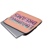 Vaporwave Aesthetics with Glitch Effect and Neon  ラップトップスリーブ (正面下部)