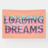 Vaporwave Aesthetics with Glitch Effect and Neon 横断幕 (横)