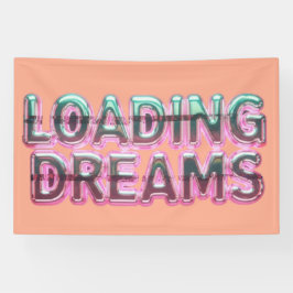 Vaporwave Aesthetics with Glitch Effect and Neon 横断幕