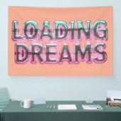 Vaporwave Aesthetics with Glitch Effect and Neon  横断幕 (トレードショー)