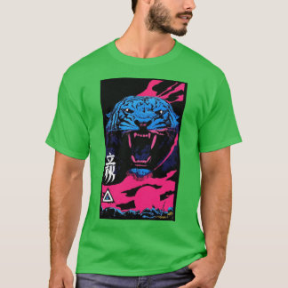 Vaporwave Animal Printiger Modern Fashion Cyberpun Tシャツ