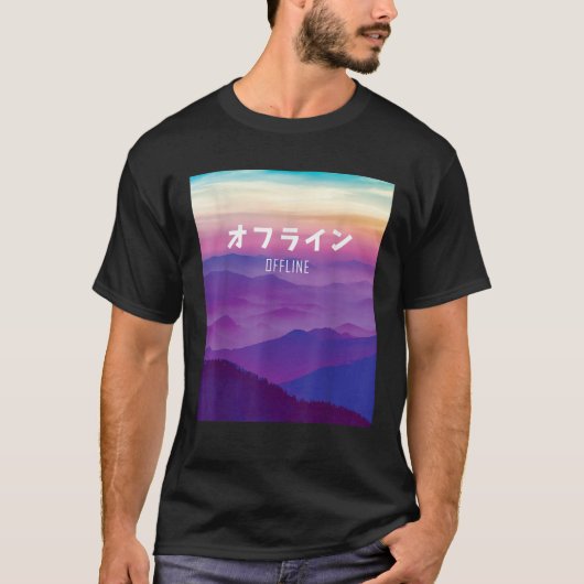 Vaporwave Art For Cyber Punk Offline Tシャツ (正面)