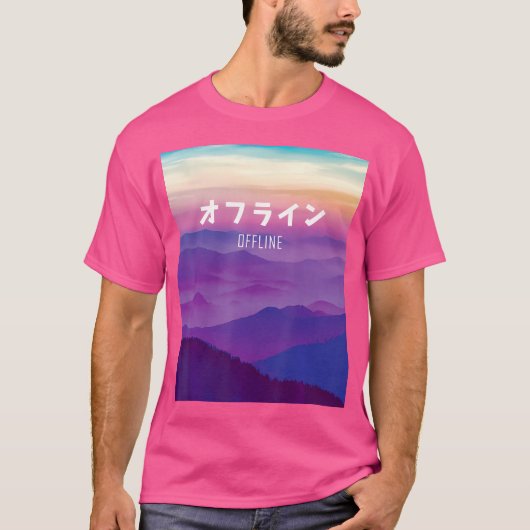 Vaporwave Art For Cyber Punk Offline Tシャツ (正面)