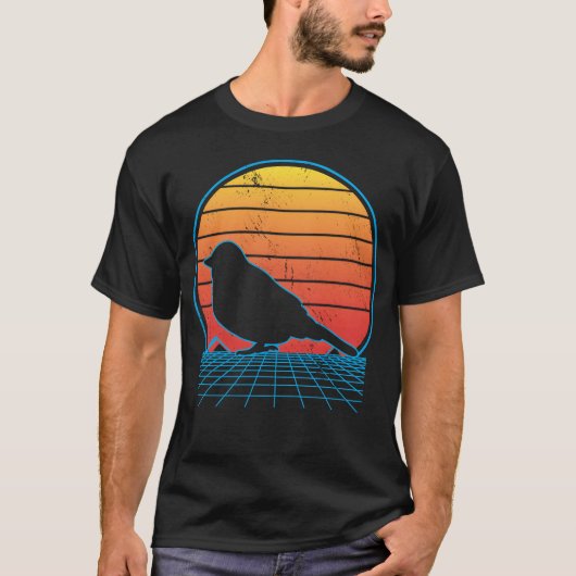Vaporwave Bird Lover Bird Watching Bird Hispeer R Tシャツ (正面)