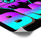 Vaporwave BMXバイクボーイズ自転車 ポスター (角)