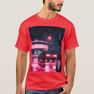 Vaporwave Car シュワーズウェイブシティ ファミリー Tシャツ