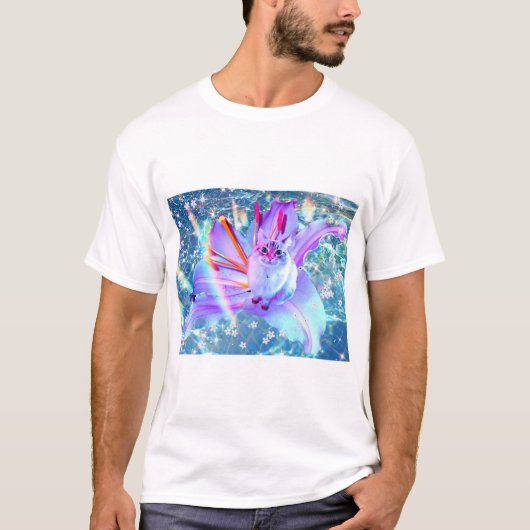 Vaporwave Cat - Tシャツ (正面)