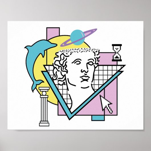 Vaporwave Clean Cartoon美学 ポスター (正面)