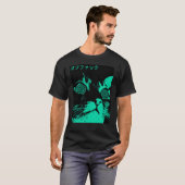 Vaporwave Cool Cat Japanese Urban Neon Style frien Tシャツ (正面フル)