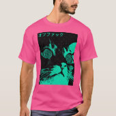 Vaporwave Cool Cat Japanese Urban Neon Style gift  Tシャツ (正面)