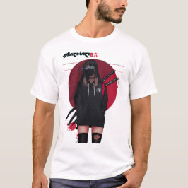 Vaporwave Cyberpunk Samurai Cool Girl  Tシャツ