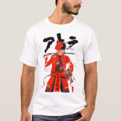 Vaporwave Cyberpunk Samurai Warrior  Tシャツ (正面)