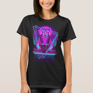 Vaporwave Dachshund DJターンテーブルサングラスダチュン Tシャツ