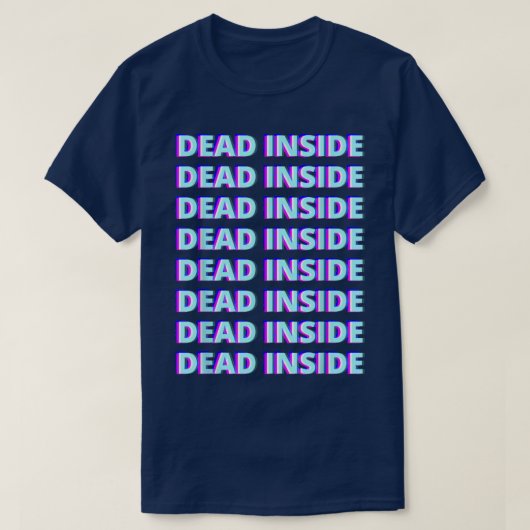Vaporwave Dead Inside 80s 90s音楽文化エレクトラ Tシャツ (デザイン正面)