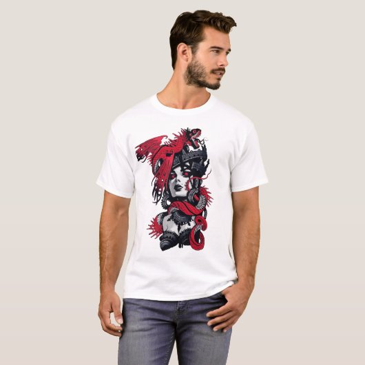 Vaporwave Dragon Lady Urban Cool Style  Tシャツ (正面フル)