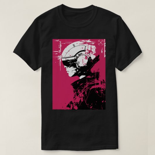 Vaporwave Dystopian Urban Cyberpunk Style Tシャツ (デザイン正面)