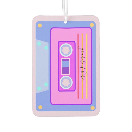 Vaporwave Etisticレトロピンク90sオーディオカセット カーエアーフレッシュナー (裏面)