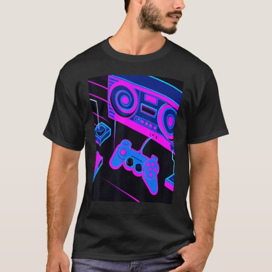 Vaporwave Eutiful Gaming Consoleコントローラ Tシャツ (正面)