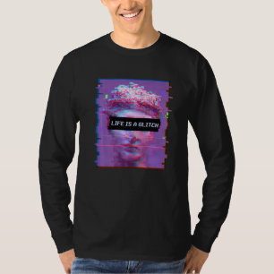 Vaporwave Eutiqueデイビッド像の生命はグリッチ Tシャツ