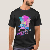 Vaporwave Eutique Existence Redhin Ange Tシャツ (正面)